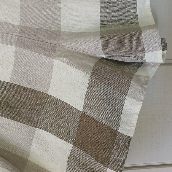 Versona NWT Checkered Plaid Linen Blend High Rise Pull On Shorts Size Large - Picture 3 of 9